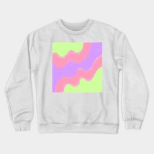 Green red blue watercolor abstract pattern Crewneck Sweatshirt